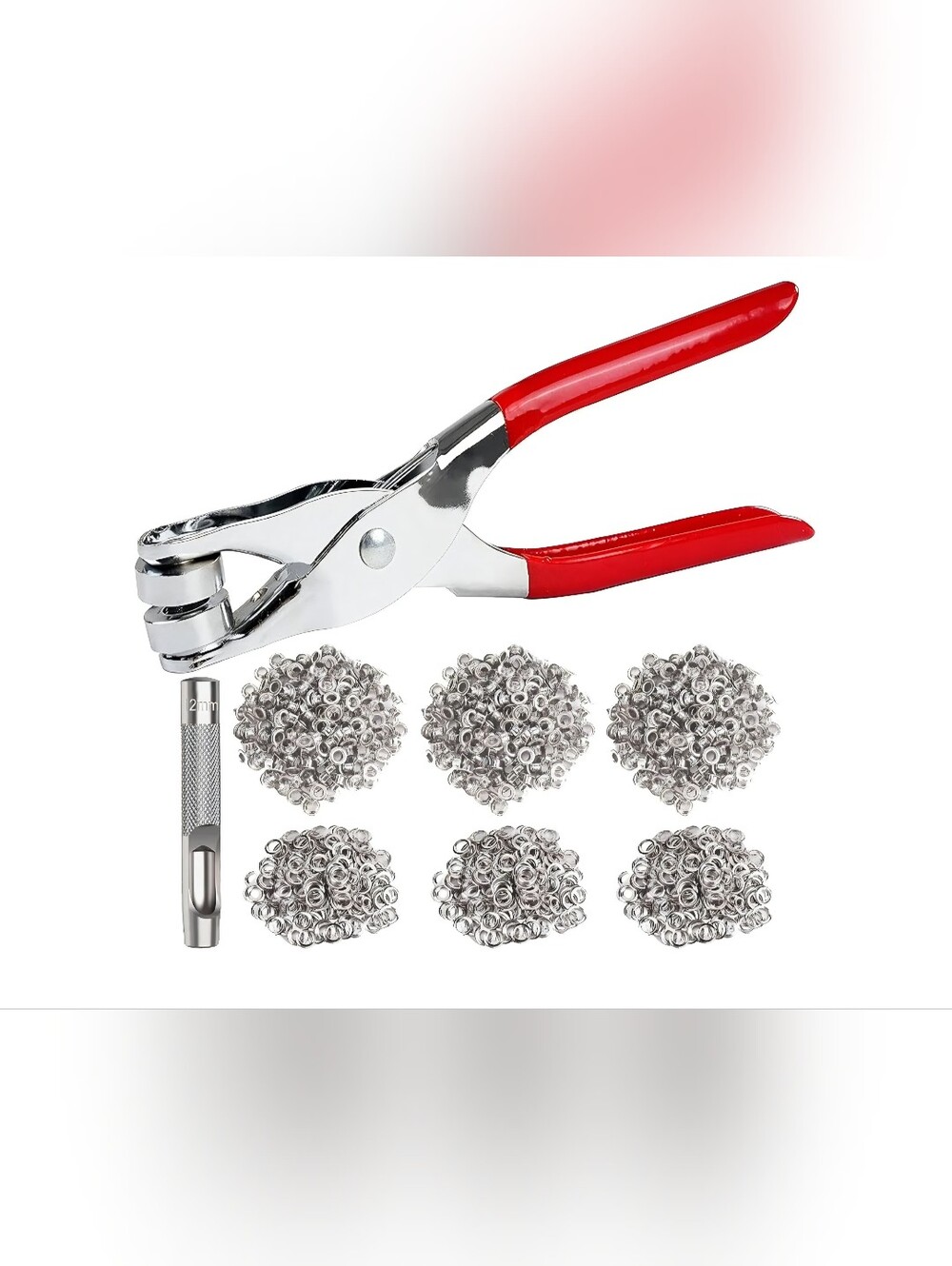 300Pcs 1/2 Inch Grommet Tool Kit, 12mm Handheld Eyelet Kit